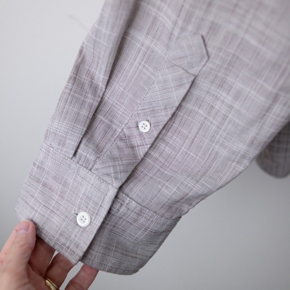 Billy Reid 100% Cotton Standard Plaid Shirt Mens XXL Brown Button Down - Picture 5 of 9